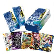 bandai 1 Paquete/5 Piezas Tarjetas de Goku hijo, Vegeta Saiyajin, Cartas raras de colección de intercambio TCG de Anime de Batalla como regalo y juguete