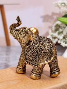 1pc, Auspicious Sacred Elephant Statue Ornaments Feng Shui Elephant Ornaments Home Decoration Rich Elephant Ornaments,Resin Decorative Crafts, The Best Object For Creative People To Design Home Decoration, Are Used For Home Desktop Decorations, Gifts For Classmates, Friends And Family, And Birthday Gifts.Room Decor, Home Decor, Birthdaydecor,Kitchen,Wedding, Bedroom Decor, Livingroom Decor, Gift, Party Decor, Gardendecor