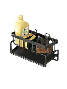 1PC Heavy Upgraded Version Of The Kitchen Dish Drain Rack Double-Layer Countertop Dish Rack With Removable Cutlery Tube Household Cutlery Rack Rust-Proof Thickened Stainless Steel Space-Saving Countertop Storage Artifact - Black - View 7