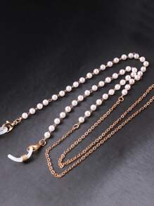Popular Women's Pearl Textured Eyeglass Chain, Minimalist Anti-Slip Anti-Lost Mask Chain, Pearl Hanging Chain