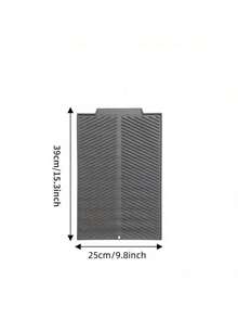 1pc Silicone Dish Drying Mat, Foldable Drain Rack, Large Dish Drainer Mat, Pot Holder, Dishwasher Friendly Trivet, Kitchen Accessories, Non-Slip Kitchen Mats For Sink Side, Natural And Hygienic Kitchen Essential For Home And Kitchen Room Decor, Part Of Your Cozy Fall& Winter Styles And Christmas Decorations - Grey - View 6