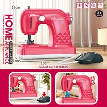 厨房电器玩具套装，包含咖啡机、搅拌机、搅拌器和烤面包机，具有逼真的灯光和声音，适合 4-8 岁儿童，洋红色 - 彩色 - 查看 13