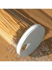 1pc Pasta & Grain Plastic Storage Box With Hanging Pasta Container, Airtight Canister For Kitchen Noodle Storage, Home Decor, Party & Christmas Storage