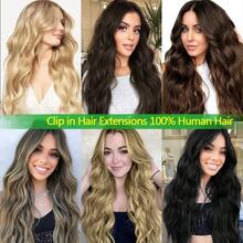 Straight Human Hair Clip Ins 8pcs Soft & Natural  Double Weft For Women #P4/27 Chocolate Brown To Honey Blonde Hair Extensions Real Human Hair Clip Ins 16-28Inch - SP4/27 - Xem 6