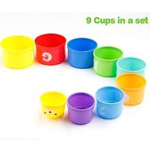 Nuevos juguetes educativos Montessori para bebés 2025, juguetes de aprendizaje como vasos apilables, aros apilables, bloques de construcción, juguetes para bebés (color aleatorio) - Multicolor - Ver 7