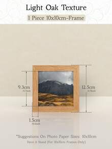 仿木纹方形相框(含衬垫) - 20x20厘米/25x25厘米/30x30厘米/10x10厘米/40x30厘米,乡村农舍风格墙面装饰,用途广泛,适用于画廊墙、艺术印刷品、照片和纪念品,单包装,樱桃木纹理/胡桃木棕色纹理/浅橡木纹理/奶油橡木纹理/哑光黑微纹理 - 彩色 - 查看 21
