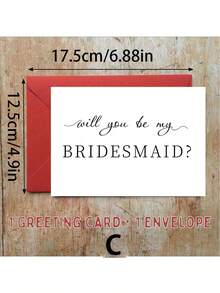 Biglietto da matrimonio per la mia damigella d'onore, biglietto da matrimonio per la mia testimone, biglietto per il festa di matrimonio, biglietto di auguri per matrimonio con busta, biglietto con poesia dell'abbraccio tascabile - Bianco - Visualizzare 10