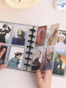 1 张照片卡相册、3-3.5 英寸 K-POP 卡片活页夹、照片卡夹、动漫游戏卡簿，可容纳 Pok é Mon 卡/运动卡/棒球卡等。 - 黑色 - 查看 3