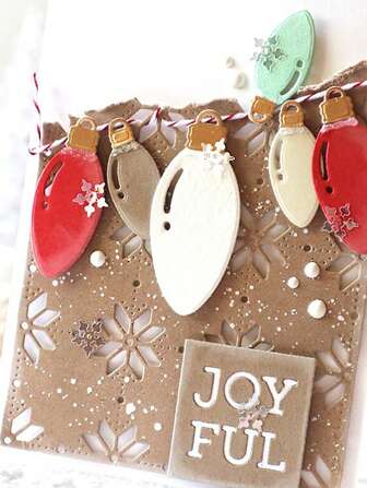 1 件装灯泡样式金属切割刀模具剪贴簿切割模具适用于纸卡制作 DIY 制作节日卡片相册制作工艺装饰品