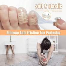 Shmian 10Pcs/20pcs Transparent Breathable Silicone Toe Protectors Prevent Blisters, Calluses And Corn, Comfortable With High Elasticity