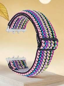 1pc Stretchy Nylon Compatible With Samsung Galaxy Fit 3 Band For Women Men, Elastic Loop Adjustable Soft Sport Strap Wristband Compatible With Galaxy Fit 3 Band Smartwatch Accessories