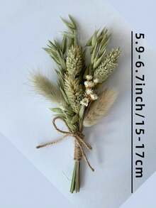 1/2/3/6/10pcs Decorative Mini Dried Babys Breath Flower Bouquet, Preserved Floral Suitable For Wedding, Home Decor, Autumn Decoration - Army Green - View 5