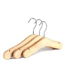 5pcs/2pcs Natural Wood Tone Clothes Hangers, Baby Newborn Wooden Hangers For Kids Pets, 24/27/30cm, Non-Marking Wardrobe Hanger For Nursery, Bedroom, Closet, Retail Store, Kindergarten, Dormitory, Minimalist Design Suitable For All Seasons