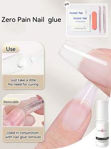 2 Peças Conjunto, Adesivo para Unhas Super Forte Removível com Zero Dor, 6ml, para Unhas Acrílicas, Pontas de Unhas, Aplicação Rápida, Duradouro, Fácil de Usar, Adesivo para Unhas Postiças DIY, Sem Necessidade de Cura com Lâmpada de Unhas