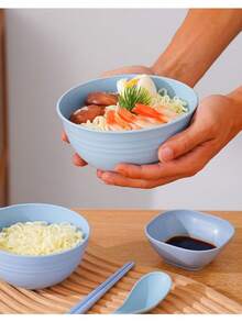 4/8pcs Plastic PP Cereal Bowls, Suitable For Soup, Snacks, Salad, Fruit, Dishwasher & Microwave Friendly, Kitchen & Dining - Multicolor - View 4