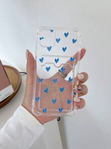 1 pieza Funda de teléfono de TPU transparente y resistente a golpes con diseño de corazoncitos de colores compatible con 15/15Pro/15Plus/15ProMax/16/16Pro/16Plus/16ProMax, Pixel 7, Galaxy S25 Ultra/A14/A24, Redmi Note 12 Pro, Pixel 8/8 Pro