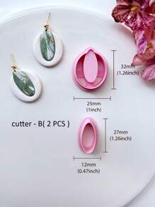 Moule d'oreille en argile douce en forme de goutte d'eau, coupe-biscuits en argile polymère, coupe-oreilles en argile douce pour la fabrication de bijoux en argile polymère, outils d'impression en argile polymère DIY, kit d'artisanat, pour la fabrication d'boucles d'oreilles faites main - convient aux débutants et aux artistes de bijoux, outil de fabrication de boucles d'oreilles à clous en argile polymère, kit de fabrication de bijoux en argile, moules à oreilles en argile, fabriqué en PLA