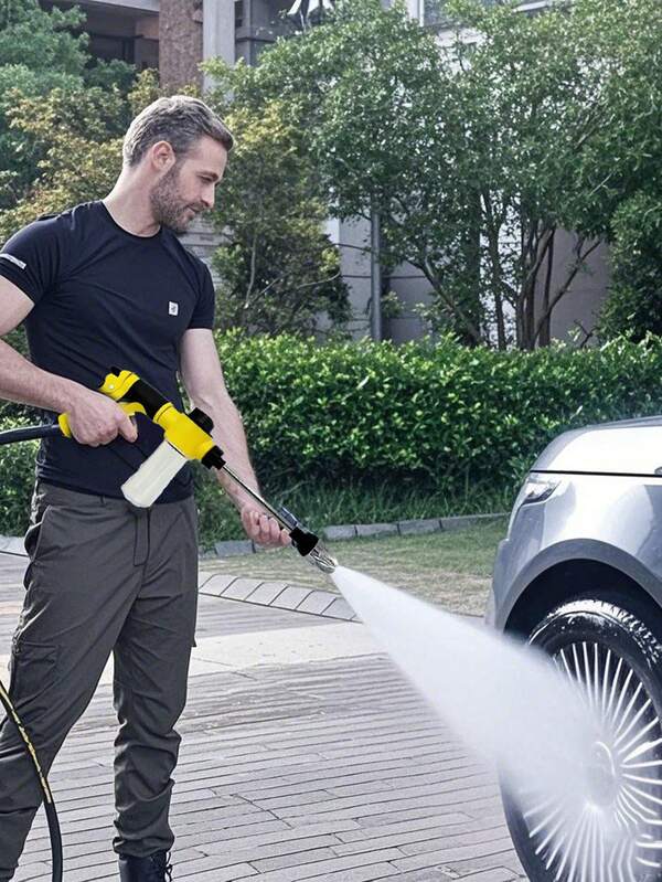 [2-In-1 Portable High-Pressure Cleaner Kit] Multi-Functional Portable High-Pressure Cleaner - Suitable For Car, Home And Garden Cleaning, Ideal For Vehicle, Tire, Boat, Window, Pet Cleaning And Plant Watering