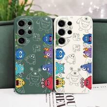 液体硅胶涂鸦怪兽图案保护壳防摔保护套软壳