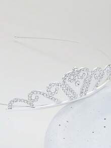 1入組水鑽皇冠頭髮配飾髮箍