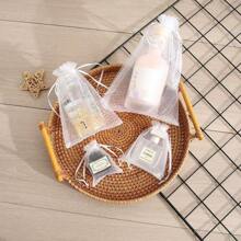 5/10/20/50/100 Piezas Bolsas de gasa multicolor, bolsas de embalaje para regalos, bolsas para regalos, artículos del hogar y de primera necesidad, bolsas de almacenamiento de nailon, suministros para festivales y fiestas, suministros para bodas, embalaje para decoración de regalos, embalaje para repostería, embalaje para joyas y accesorios, bolsas de cuerdas para regalos de cumpleaños