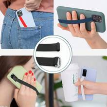 Cordão Elástico para Celular Silicone Anti-Perda para Tiracolo, Pulseira de Celular