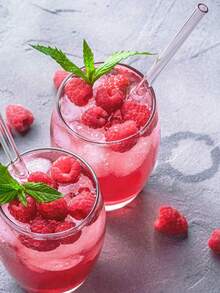 8pcs Reusable Glass Straws Set With 2 Straw Cleaners - Straight & Bent Heat-Resistant Straws For Smoothies, Boba, Cocktails, Iced Coffee - Home Kitchen, Party Supplies, Restaurant Drinkware ( + Case)