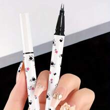 1pc Waterproof Double-Ended Eyeliner Pencil, Natural Eye Makeup, Quick-Drying & Sweat-Proof, Smooth Application