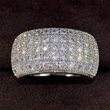 1 Stück Damen Mode Ring, luxuriöser funkelnder Zirkonia eingelegter Legierungsring, geeignet für Valentinstag, Urlaub, Pendeln, Dates, Partys, Hochzeiten, Verlobungen, geeignet als Geschenk für Ehefrau, Freundin, Mutter zum Geburtstag, Jahrestag, Neujahr, für alle Jahreszeiten