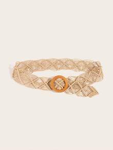 1 件女士手工波西米亚镂空蜡绳编织装饰腰带，适合秋季、秋季、万圣节 - A - 查看 8