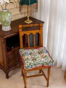 1pc Decorative Throw Pillow Or Cushion Cover, Mia Floral Embroidered Square Cushion, Suitable For Living Room, Sofa, Bedroom Home Decor Bedroom Decor Room Decor Aesthetic Room Decoration Stuff Living Room Decor Chair Office Chair Chair Cushion Seat Cushion Back To School School Supplies - Multicolor - View 12