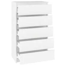 Commode, 60x36x103 cm, en ingénierie, solide et durable, idéale pour décorer la maison-blanc