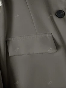 Chaqueta delgada de verano con solapa, manga larga y un botón para mujer, informal y práctica para uso diario