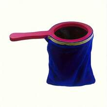 魔术表演道具套装 - 专业舞台和初学者魔术套装，配有红色和蓝色拉链纺织帽