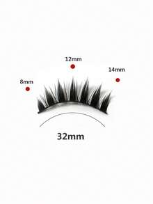 5 对日式小恶魔角色扮演假睫毛，硬挺尖尾，纤长丰盈，适合可爱优雅风格，条状睫毛，睫毛，睫毛，假睫毛 - 眼尾拉長款 - 查看 5