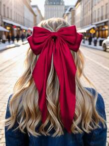4 Pcs Women's Bow Hair Clips, Black And White Bows Pink Bows, Women's Ribbon Bow Hair Clips Ribbon Bow Clips Bow Party Hair Accessories For Daily Wear, Party Hair Accessories Claw Clips Hair Claws Hair Barrettes