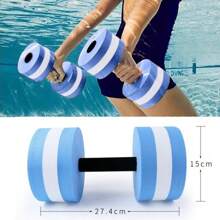 Mancuernas de espuma de EVA para acuaeróbic, material PE general azul, pesas para agua adecuadas para ejercicio de natación, equipo de yoga y natación unisex (paquete individual), accesorios de gimnasio