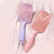 1 Set Of 2 Pcs Volumizing Top-Knot Combs, Women's Dedicated Long Hair Styling Massage Meridian Air Cushion Combs