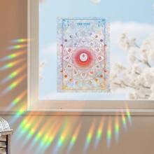 1/9 pieza(s) Pegatina para ventana con atrapasoles, Elementos del dios sol, diosa luna, Pegatina para ventana con atrapasoles, Película de arcoíris de vidrio esmerilado decorativo para ventana, Pegatina para ventana con electricidad estática no pegajosa, Pegatina de arcoíris anti-colisión de pájaros, Reutilizable, Pegatina de arte para ventana de oficina en el hogar, Decoración de pared, Pegatina personalizada