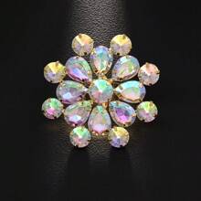 LuxstyWear New Arrival Premium Oversized Rhinestone Adjustable Ring, Colorful Square-Shaped Diamond Fashion Ring For Women