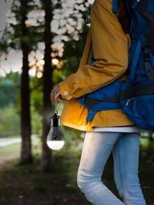 1pc Camping Tent Light, 3 Lighting Modes Outdoor Hanging Lamp, Portable Battery Powered LED Tent Light, Suitable For Emergency, Hiking, Fishing, Camping, Batteries Not Included
