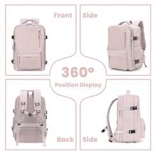 Large Travel Backpack Bag For Women Men,Carry On Backpack,17 Inch Laptop Business Work Waterproof Backpack With Laptop Compartment,Person Item Flight Approved,Mochila De Viaje,Travel Laptop Backpack, Extra Large Backpacks, Flight Approved Daypack, Business Bag,Travel Bagbackpack For Schoolp For Men Women,Back Pack - 藕粉色 - 查看 2