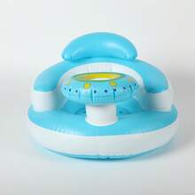 多功能充气婴儿学习椅和婴儿浴凳，适合 3 个月及以上婴儿的婴儿充气座椅，夏季充气婴儿坐姿座椅，充气婴儿地板座椅，婴儿沐浴椅地板座椅，婴儿背部支撑沙发