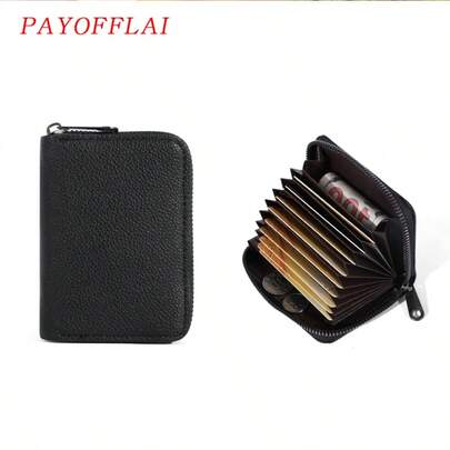 20 Card Business Card Holder Wallet Multi Card Holder Coin Purse Multi-Card Card Organizer For Men And Ladies For Daily Shopping School Trips Storage Credit Cards RFID Blocking (Black) Wallet Mini Wallet Purse Wallet Wristlet Wallet