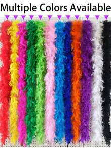 1 PIEZA Boa de plumas artificiales largas, bufanda de plumas para proyectos DIY, fiesta de cumpleaños, disfraz, sesión de fotos de boda, espectáculo en el escenario, decoración del hogar y fiestas, suministros de carnaval, Halloween