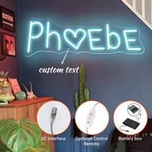 Niestandardowe neony z imionami, ściemnialne akumulatory, ściemnialne lampki nocne, spersonalizowane neony LED, dekoracje do pokoju dziecięcego, prezenty urodzinowe dla chłopców i dziewcząt, neony nadające się do dekoracji pokoju, na święta, urodziny, do sypialni, na imprezy, do pokoju zabaw, dekoracji ściennych i cosplayu