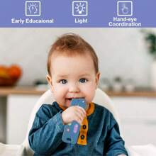 Giocattoli per dentizione per neonati 3-6 mesi, telecomando finto in silicone, giocattoli per il sollievo della dentizione, giocattoli da masticare per bambini, giocattoli per neonati, giocattoli per neonati 1 anno, giocattoli per neonati, necessità per neonati, neonato
