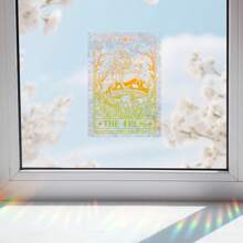 1/9 pieza(s) Pegatina para ventana con atrapasoles, Elementos del dios sol, diosa luna, Pegatina para ventana con atrapasoles, Película de arcoíris de vidrio esmerilado decorativo para ventana, Pegatina para ventana con electricidad estática no pegajosa, Pegatina de arcoíris anti-colisión de pájaros, Reutilizable, Pegatina de arte para ventana de oficina en el hogar, Decoración de pared, Pegatina personalizada