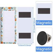 2pcs Magnetic Shopping List Pad And 1pc Magnetic Pen Holder With 100 Tear-Off Sheets, Magnetic Grocery List Memo Pad For Refrigerator With Magnetic Pen Clip