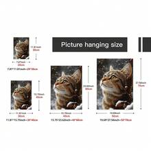 1 pieza, Pintura en lienzo de gato de dibujos animados sin marco, amigable para principiantes - Kit de pintura por números para adultos - Arte hecho a mano sin marco creativo para decoración de pared del hogar. Perfecto para decoración de sala de estar y comedor, perfecto para decoración de habitación, perfecto para decoración de habitación, vuelta al colegio, útiles escolares